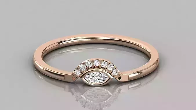 Women solitaire ring 3dm stl render detail 