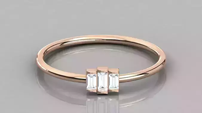 Women solitaire ring 3dm stl render detail 