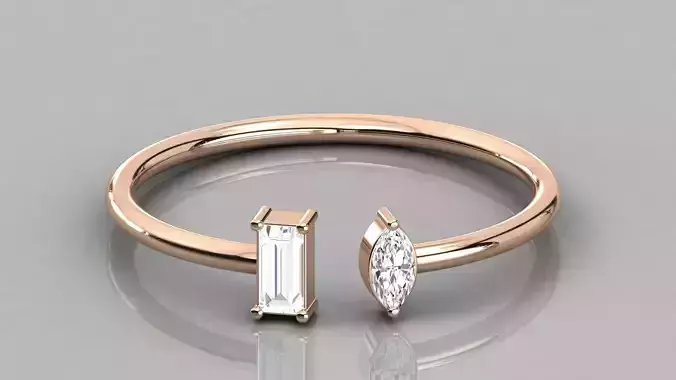Women solitaire ring 3dm stl render detail 
