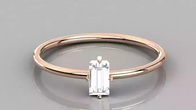 Women solitaire ring 3dm stl render detail 