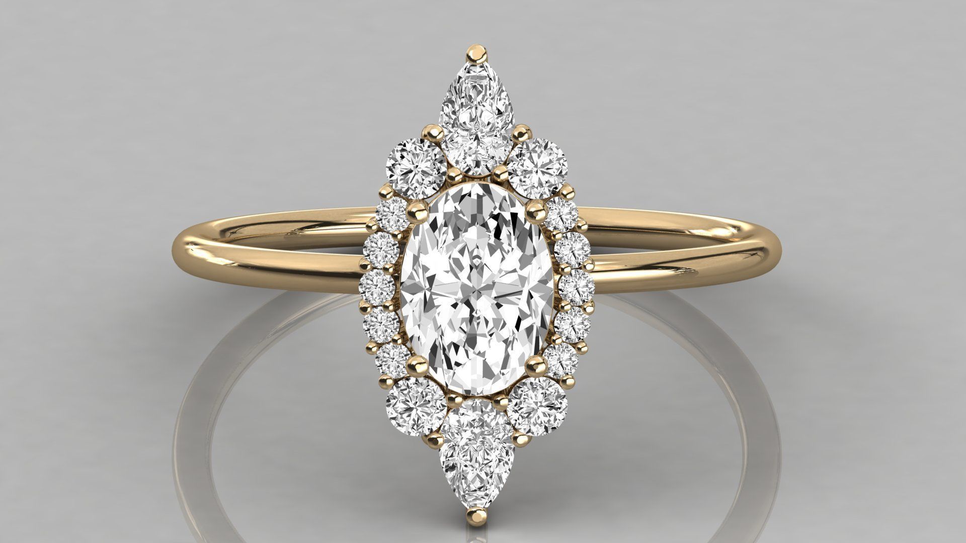 Women solitaire ring 3dm stl render detail 3D print model_7
