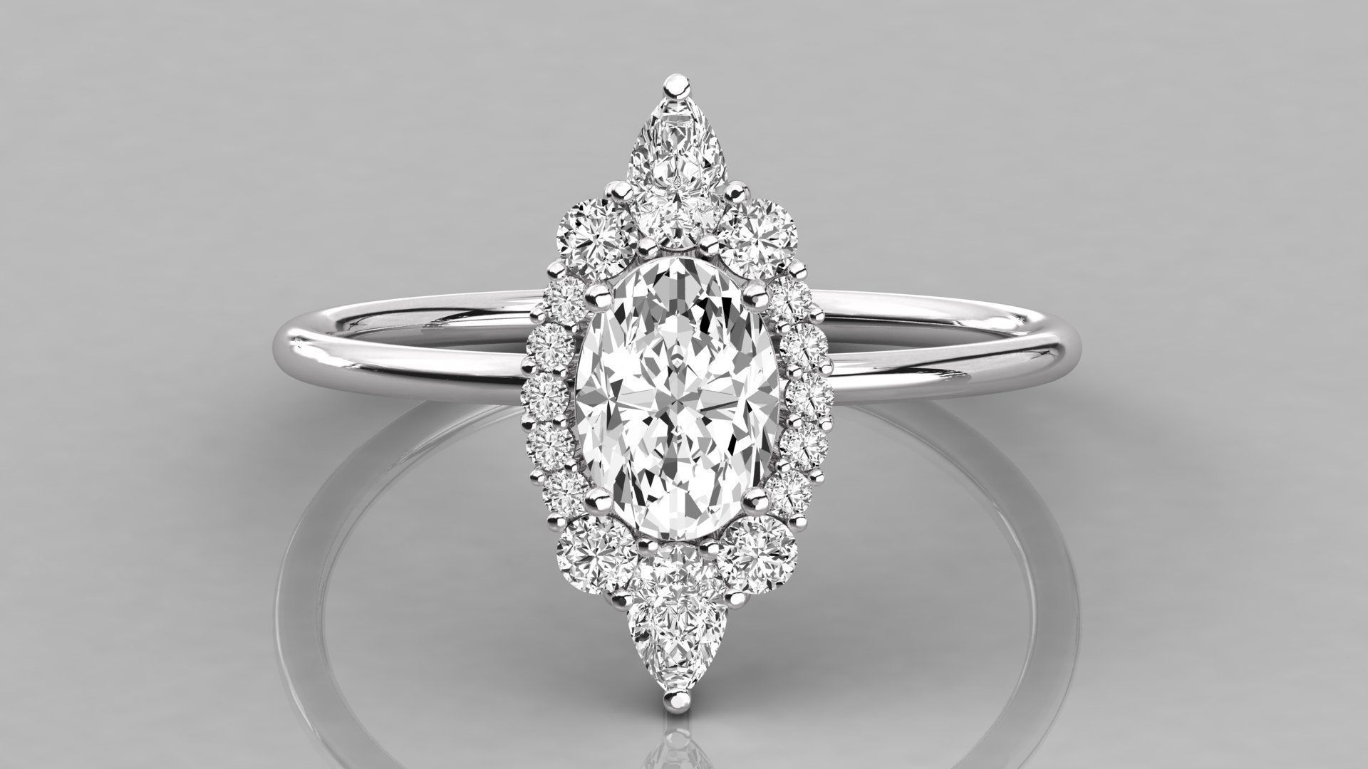 Women solitaire ring 3dm stl render detail 3D print model_6