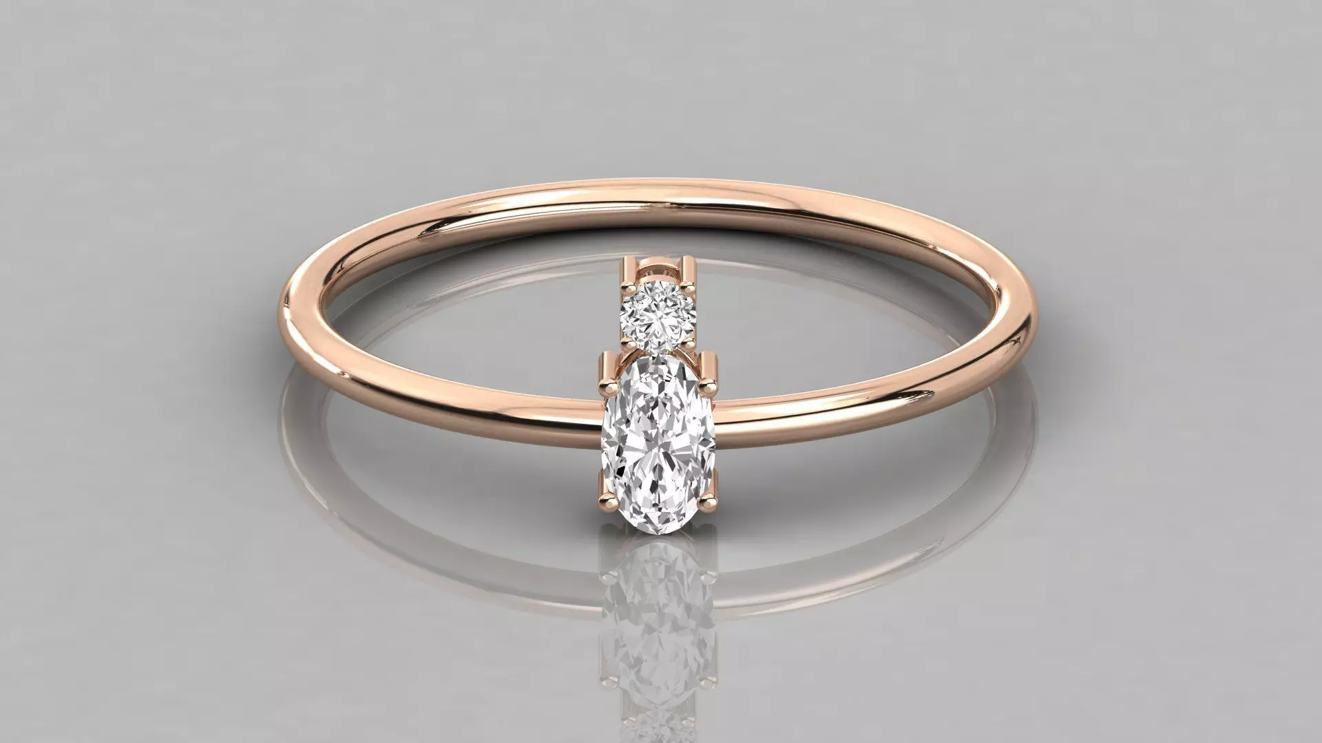 Women solitaire ring 3dm stl render detail 3D print model_0