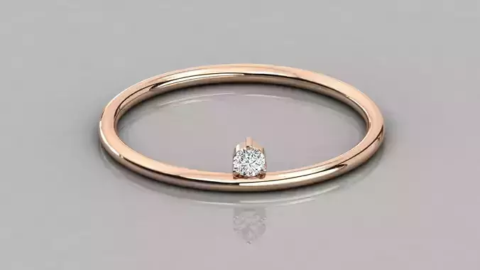 Women solitaire ring 3dm stl render detail  3D print model