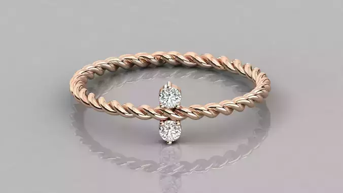 Women solitaire ring 3dm stl render detail 