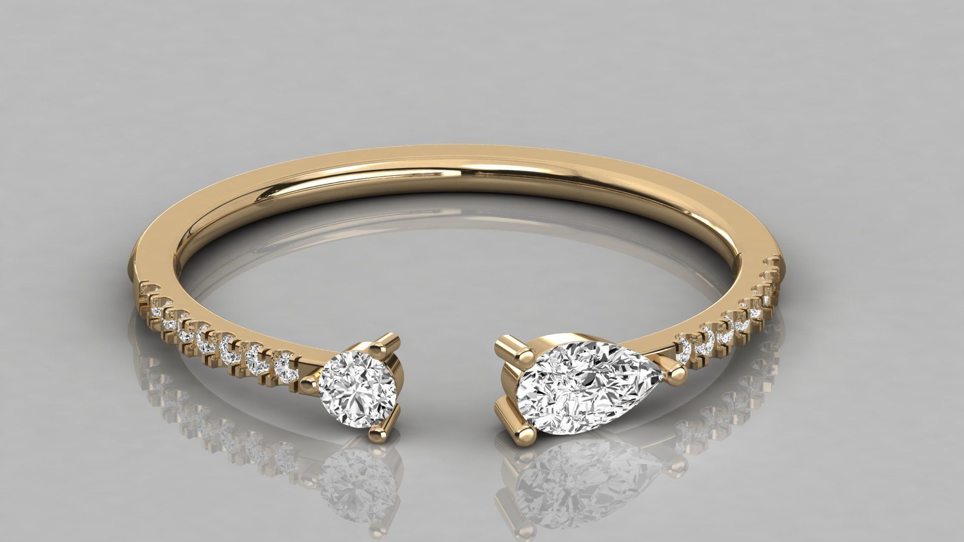 Women solitaire ring 3dm stl render detail 3D print model_8