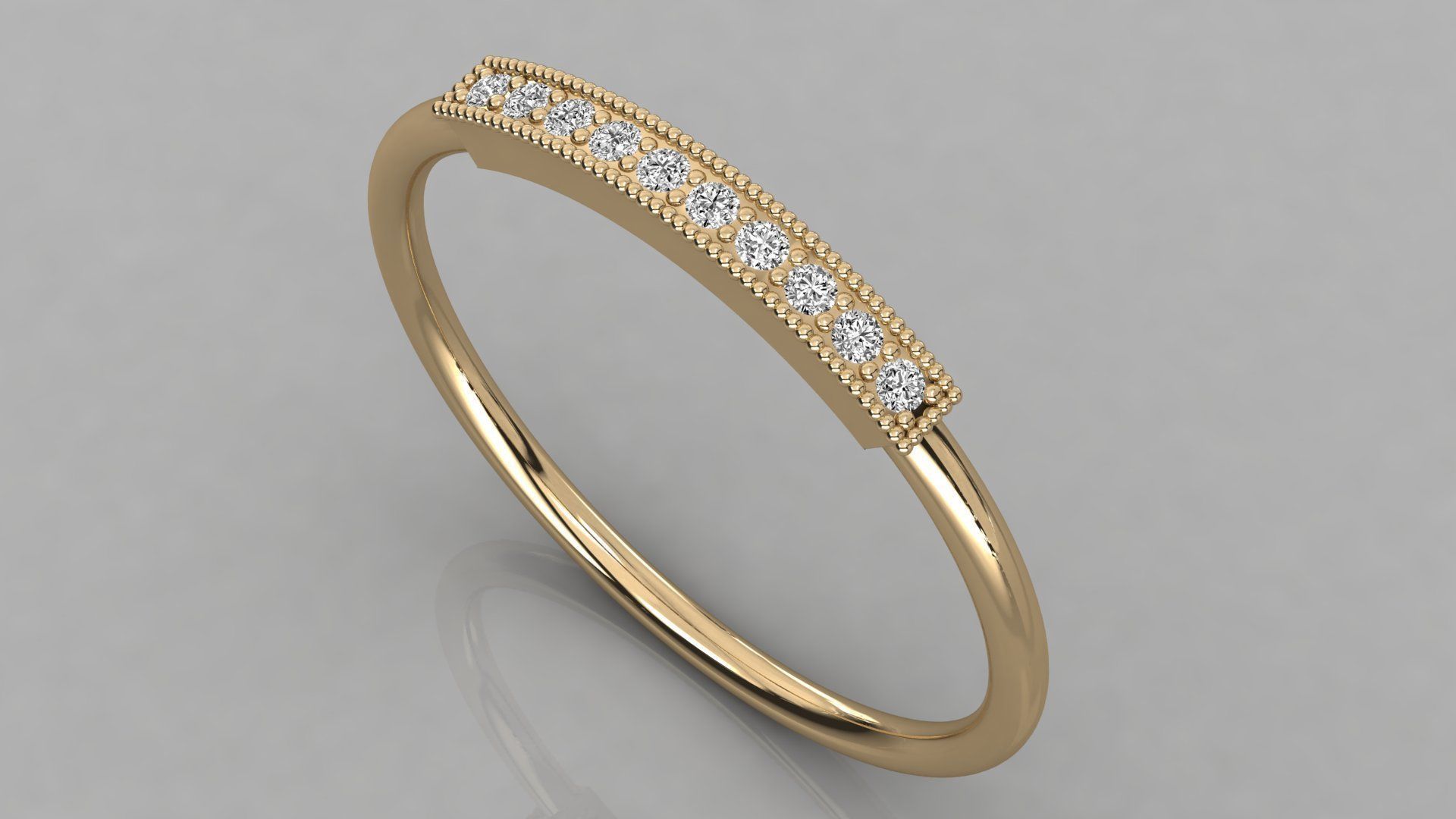Women solitaire ring 3dm stl render detail 3D print model_4