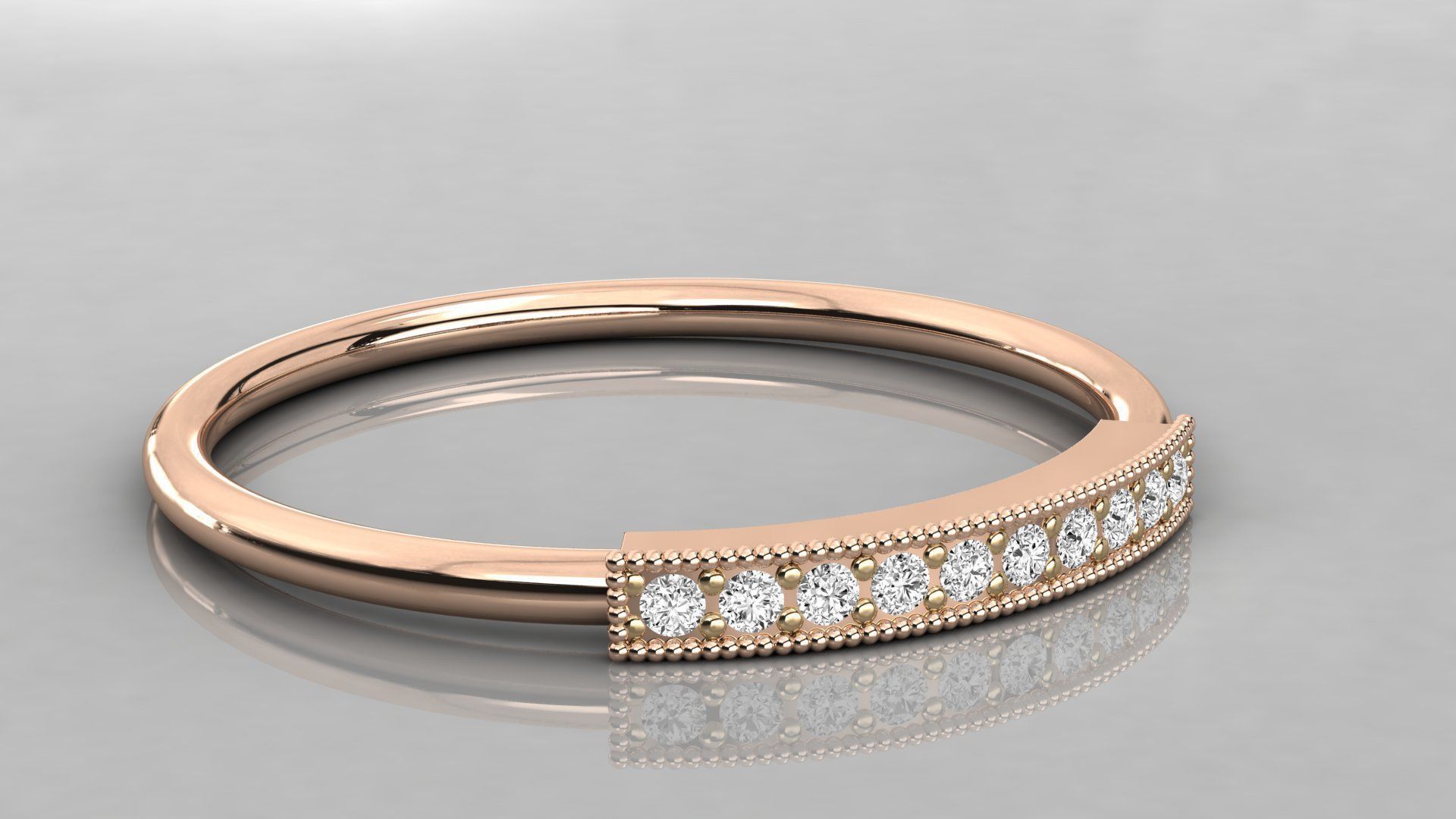 Women solitaire ring 3dm stl render detail 3D print model_8