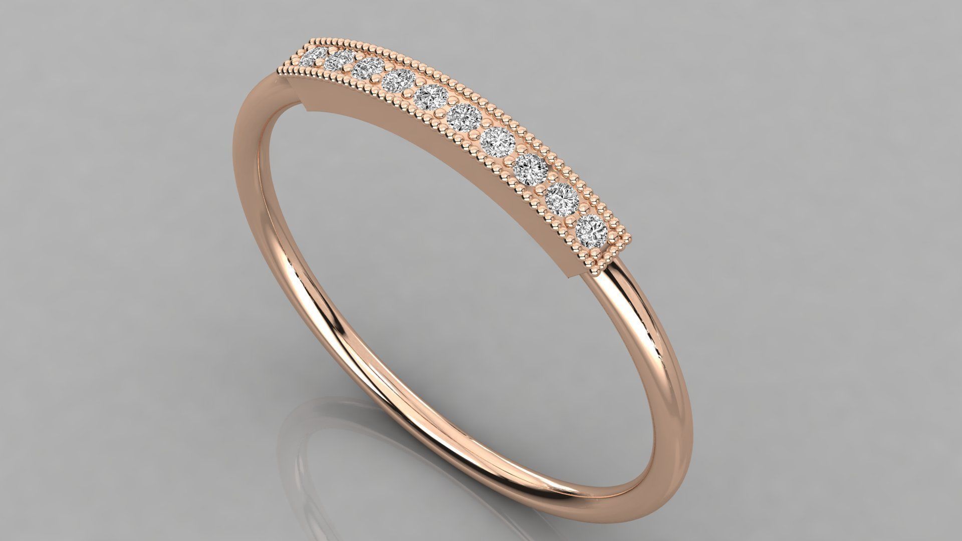 Women solitaire ring 3dm stl render detail 3D print model_1