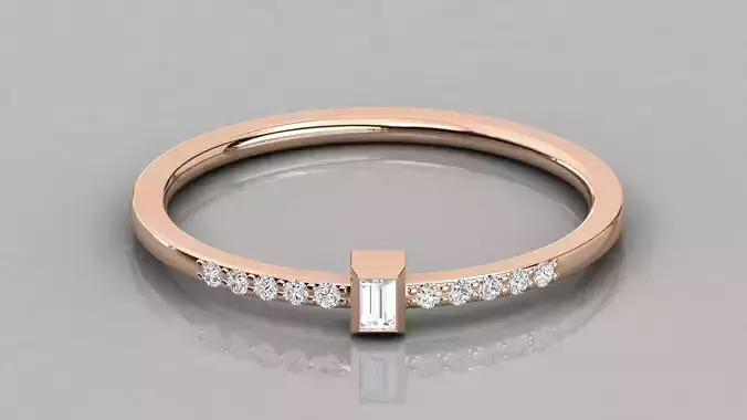 Women solitaire ring 3dm stl render detail 