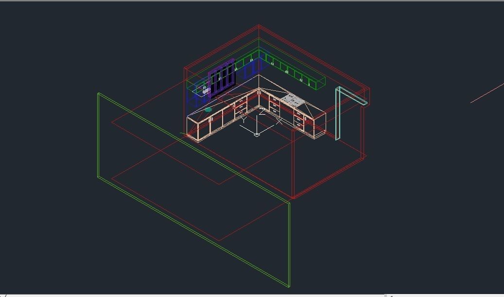 kitchen design 3D model_2