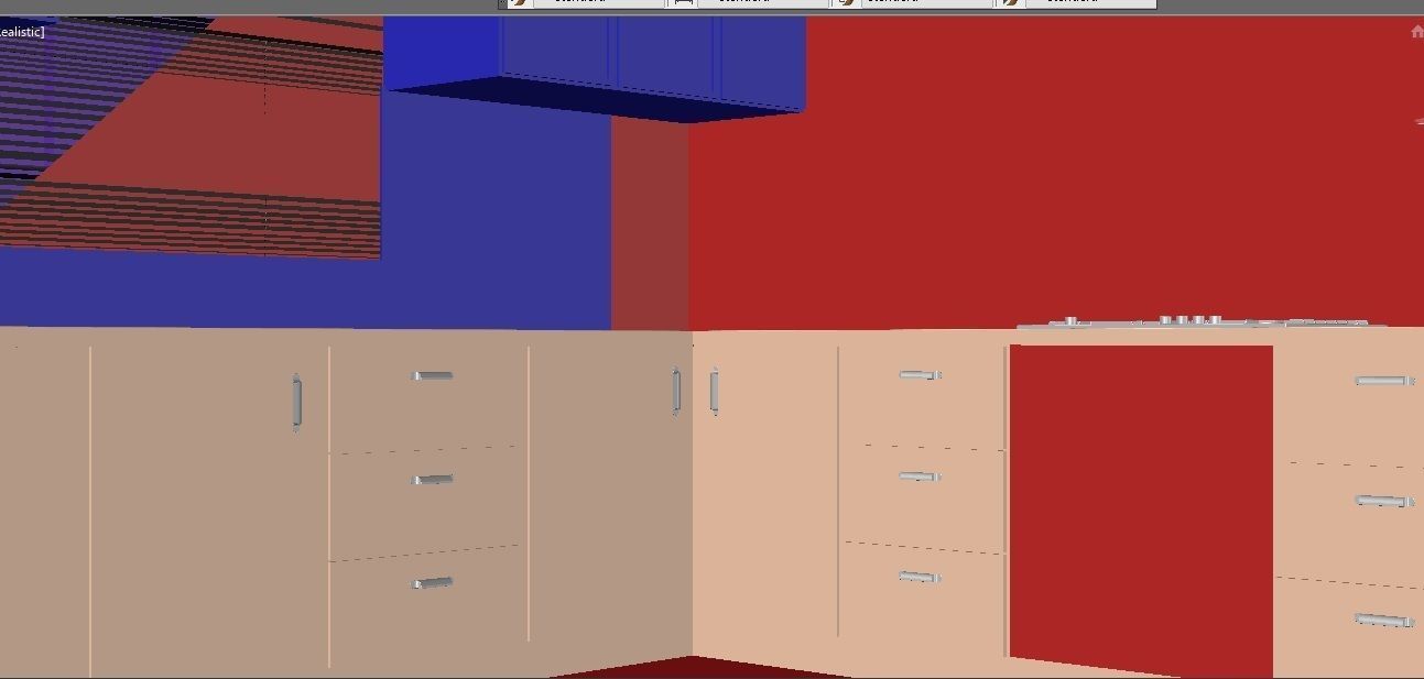 kitchen design 3D model_4