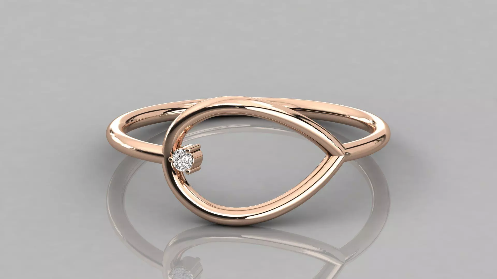Women solitaire ring 3dm stl render detail 3D print model