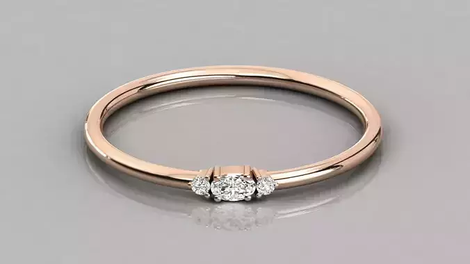 Women solitaire ring 3dm stl render detail 