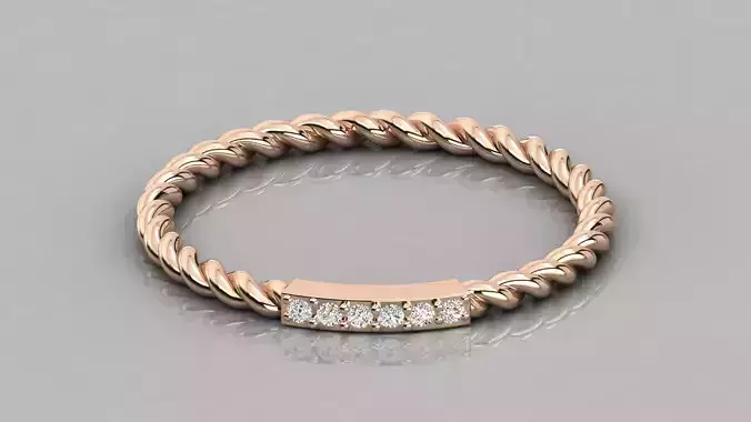 Women solitaire ring 3dm stl render detail 