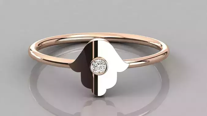 Women solitaire ring 3dm stl render detail  3D print model