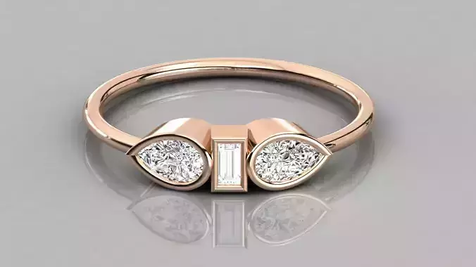 Women solitaire ring 3dm stl render detail  3D print model