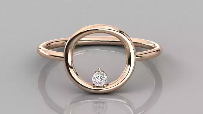 Women solitaire ring 3dm stl render detail  3D print model