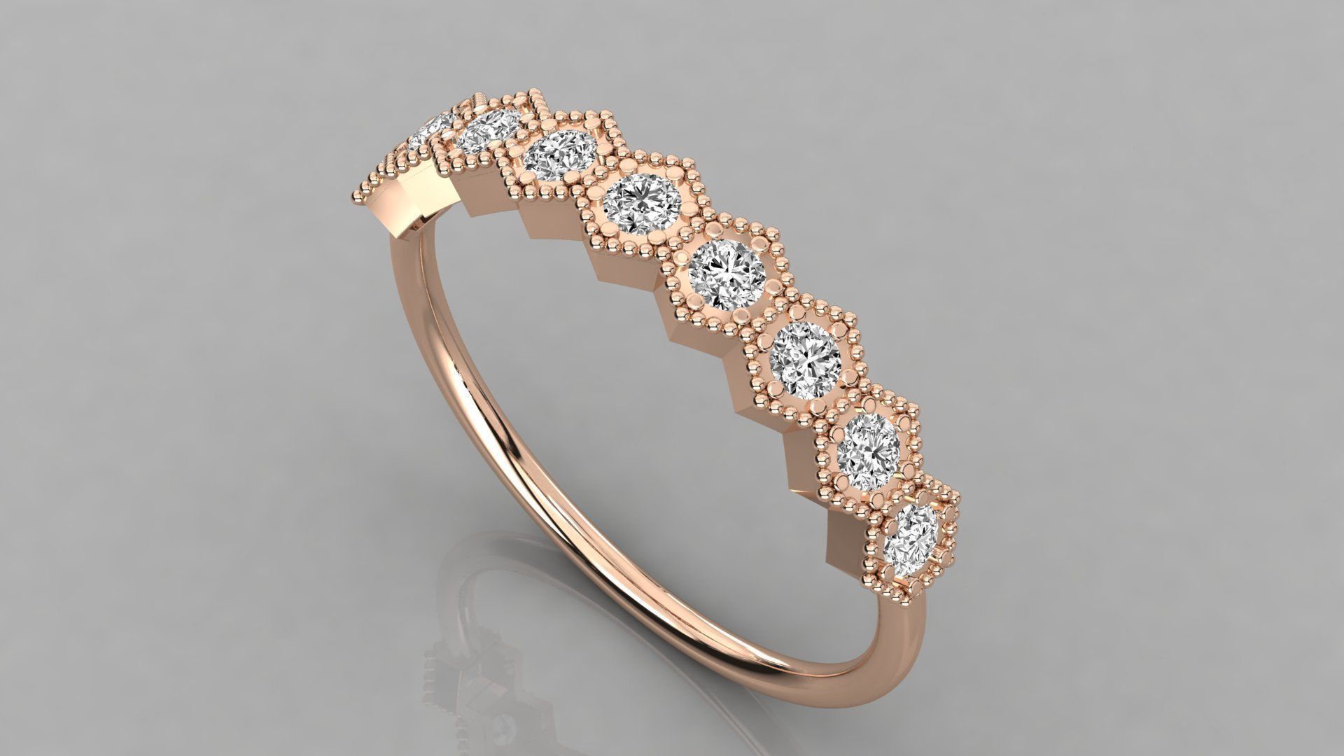 Women solitaire ring 3dm stl render detail  3D print model_1