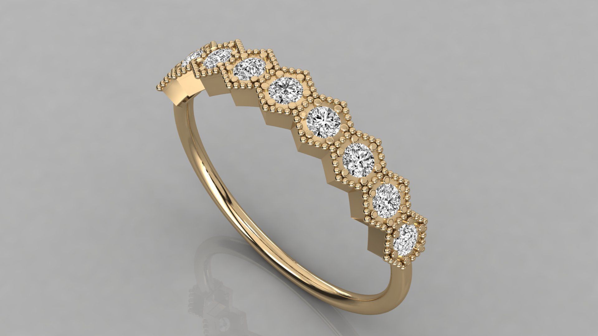 Women solitaire ring 3dm stl render detail  3D print model_4