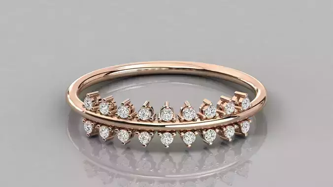 Women solitaire ring 3dm stl render detail 