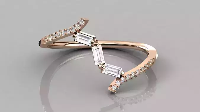 Women solitaire ring 3dm stl render detail  3D print model