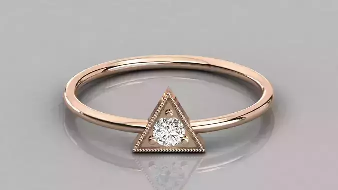 Women solitaire ring 3dm stl render detail  3D print model