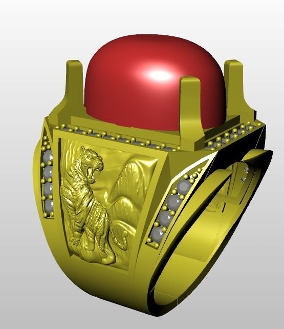 dragon ring 3D print model_1