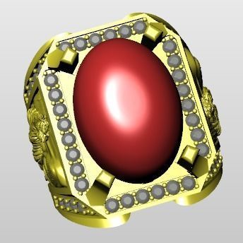 dragon ring 3D print model_2