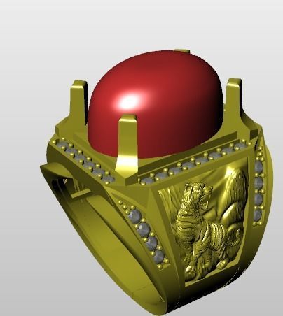 dragon ring 3D print model_3