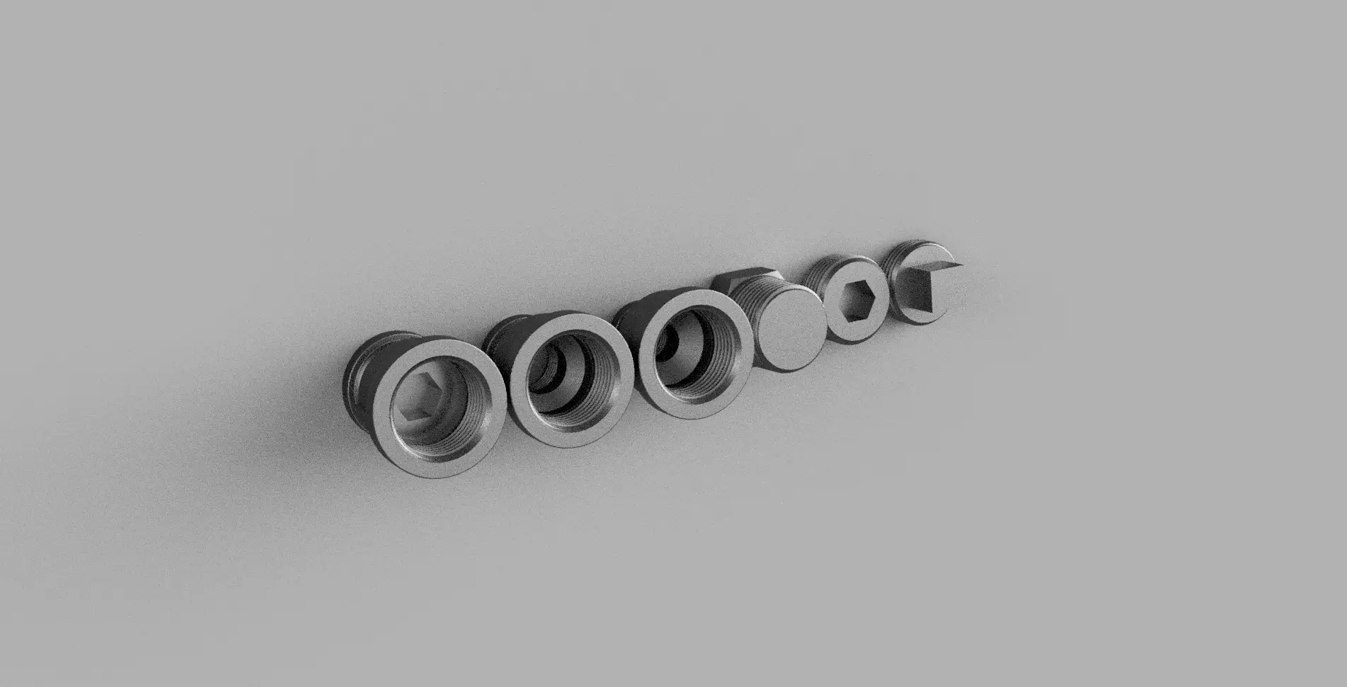 Steampunk Reducer and Plug 3-4 inch 3D print model_0