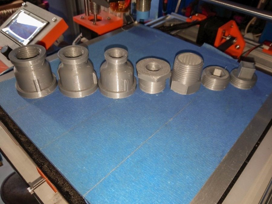 Steampunk Reducer and Plug 3-4 inch 3D print model_2