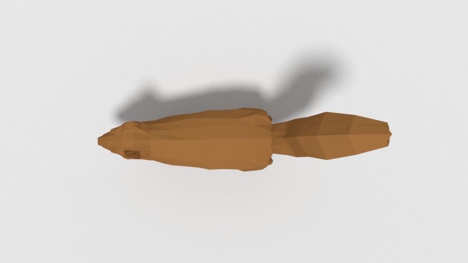 Low Poly Cartoon Squirrel Low-poly 3D model_7