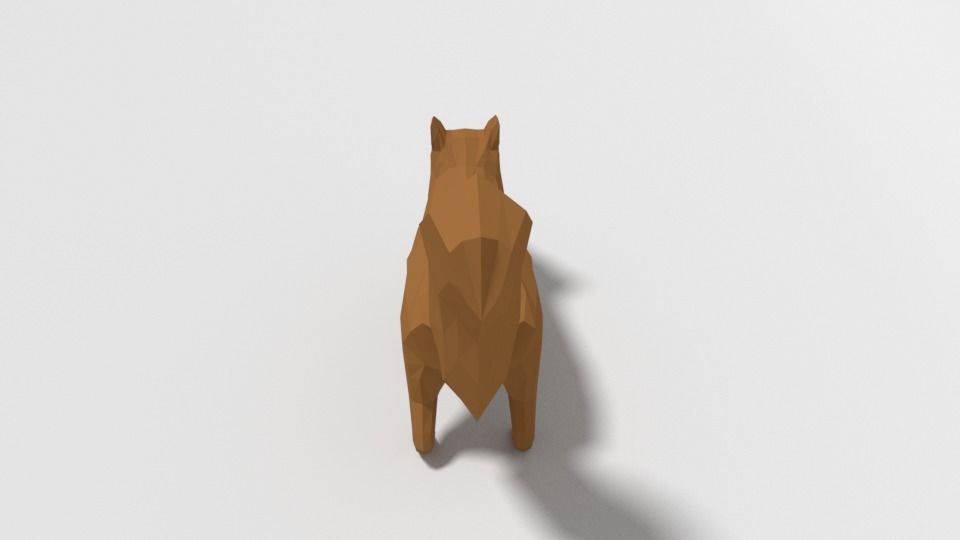 Low Poly Cartoon Squirrel Low-poly 3D model_4