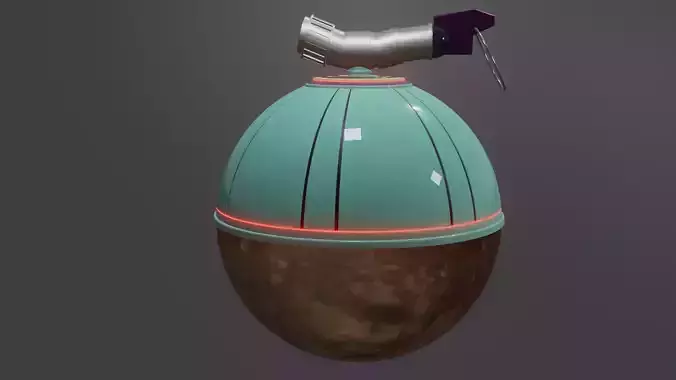 grenade egg with gun Free 3D model