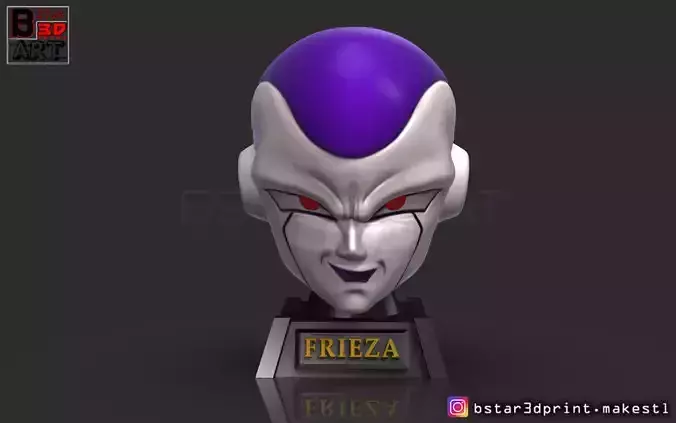 Frieza Head - frieza Mask - Helmet Dragon ball cosplay  3D print model