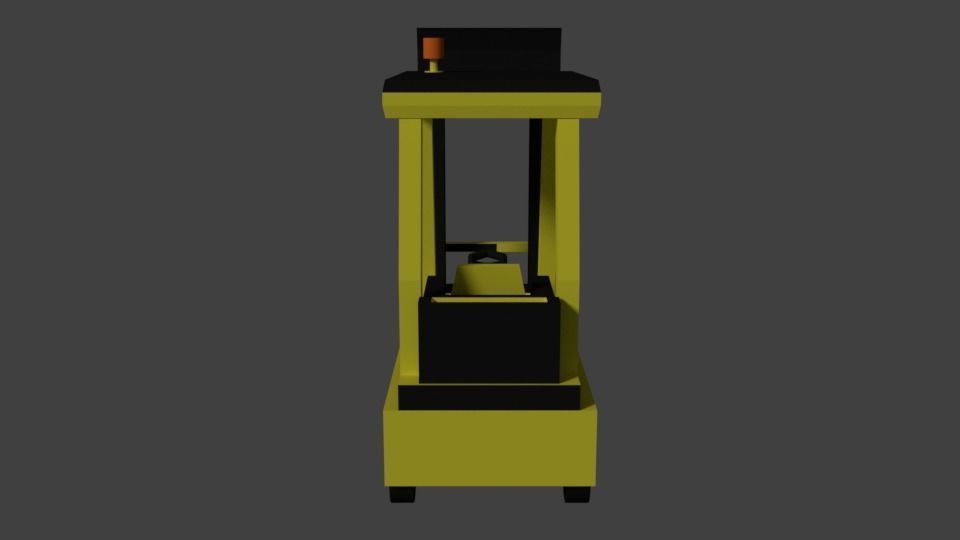 Low Poly Forklift 3D model_3