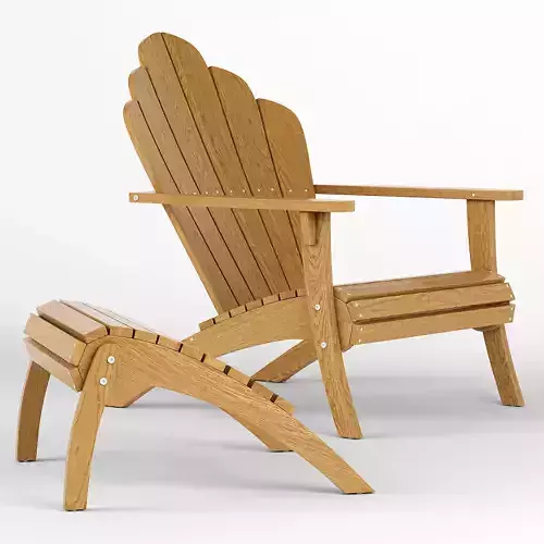 Adirondack footstool and chair