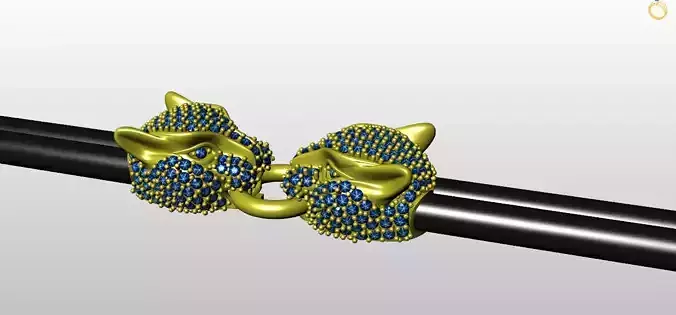 bracelet dragon head on piece of metal