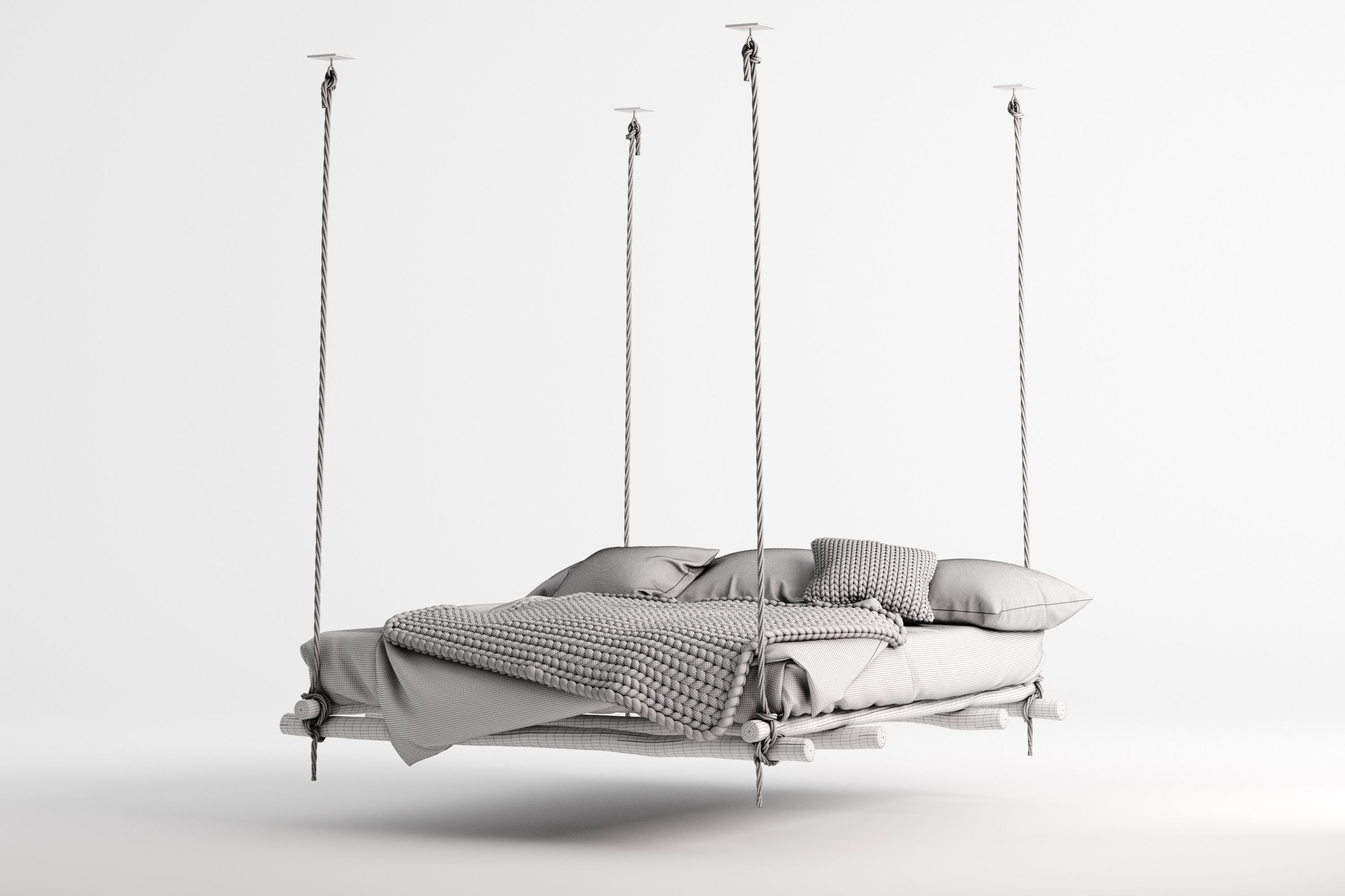 Hanging bed 3D model_7
