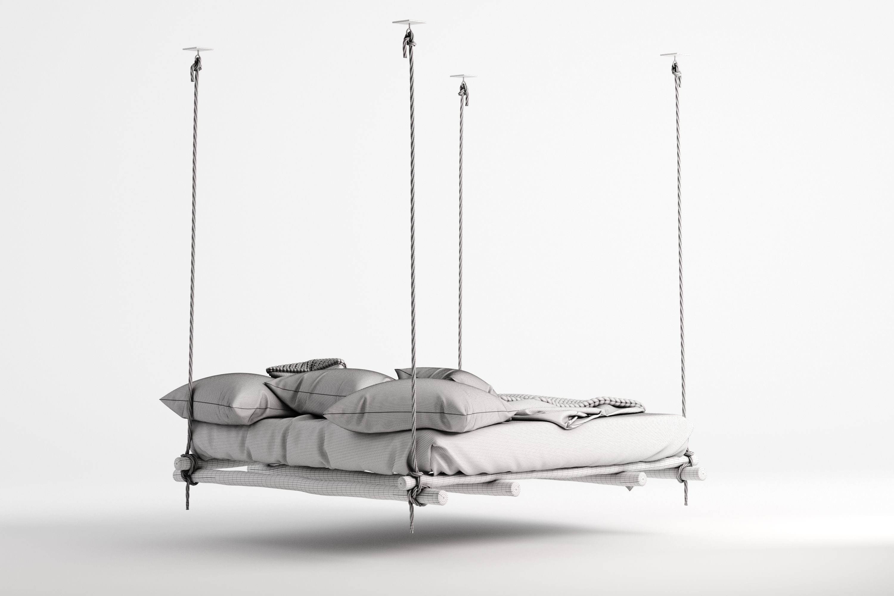 Hanging bed 3D model_8