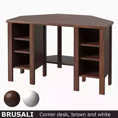 BRUSALI Corner desk 3D model BRUSALI Corner desk 3D model