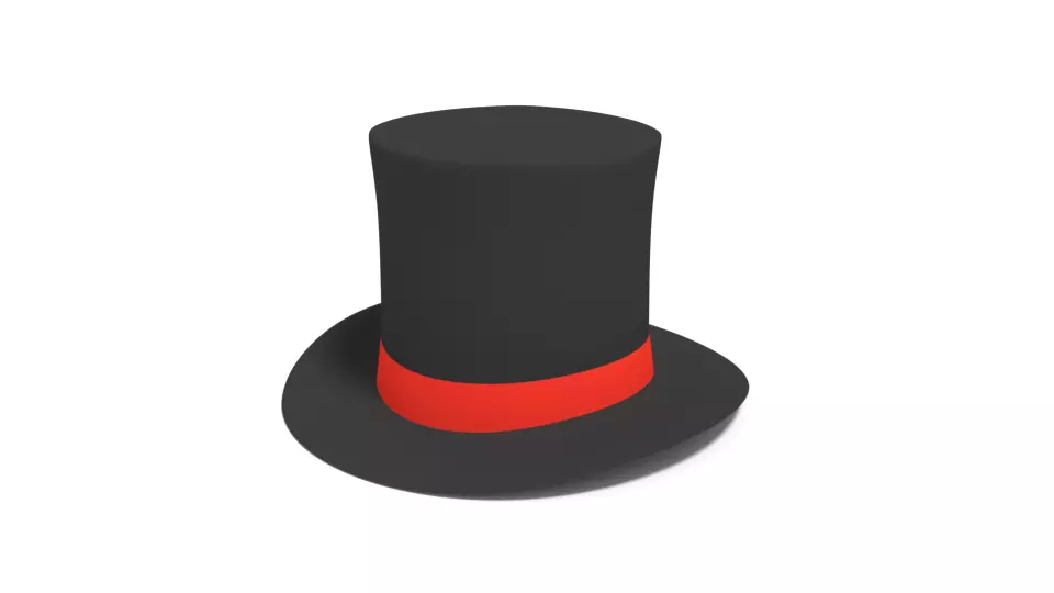 Cartoon Top Hat 3D model