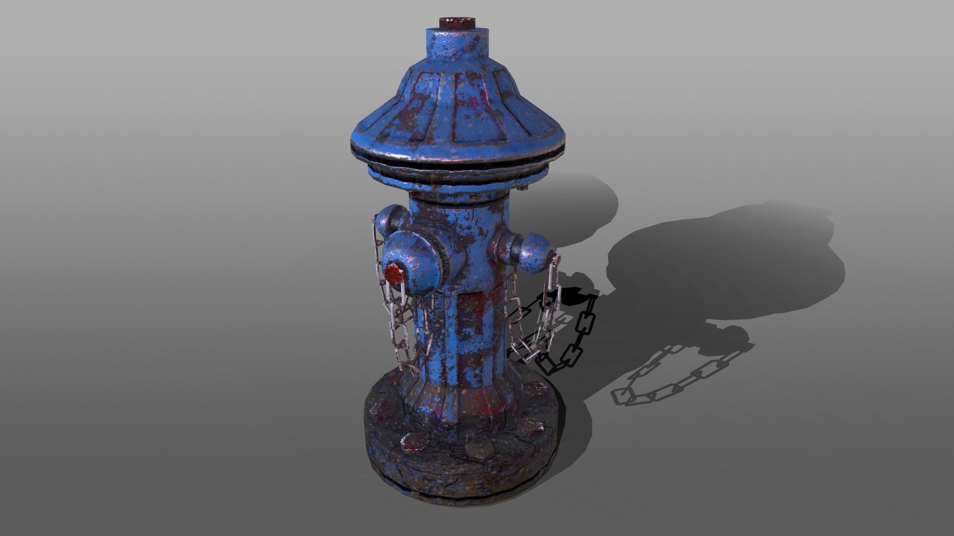 Fire Hydrant Low-poly 3D model_6