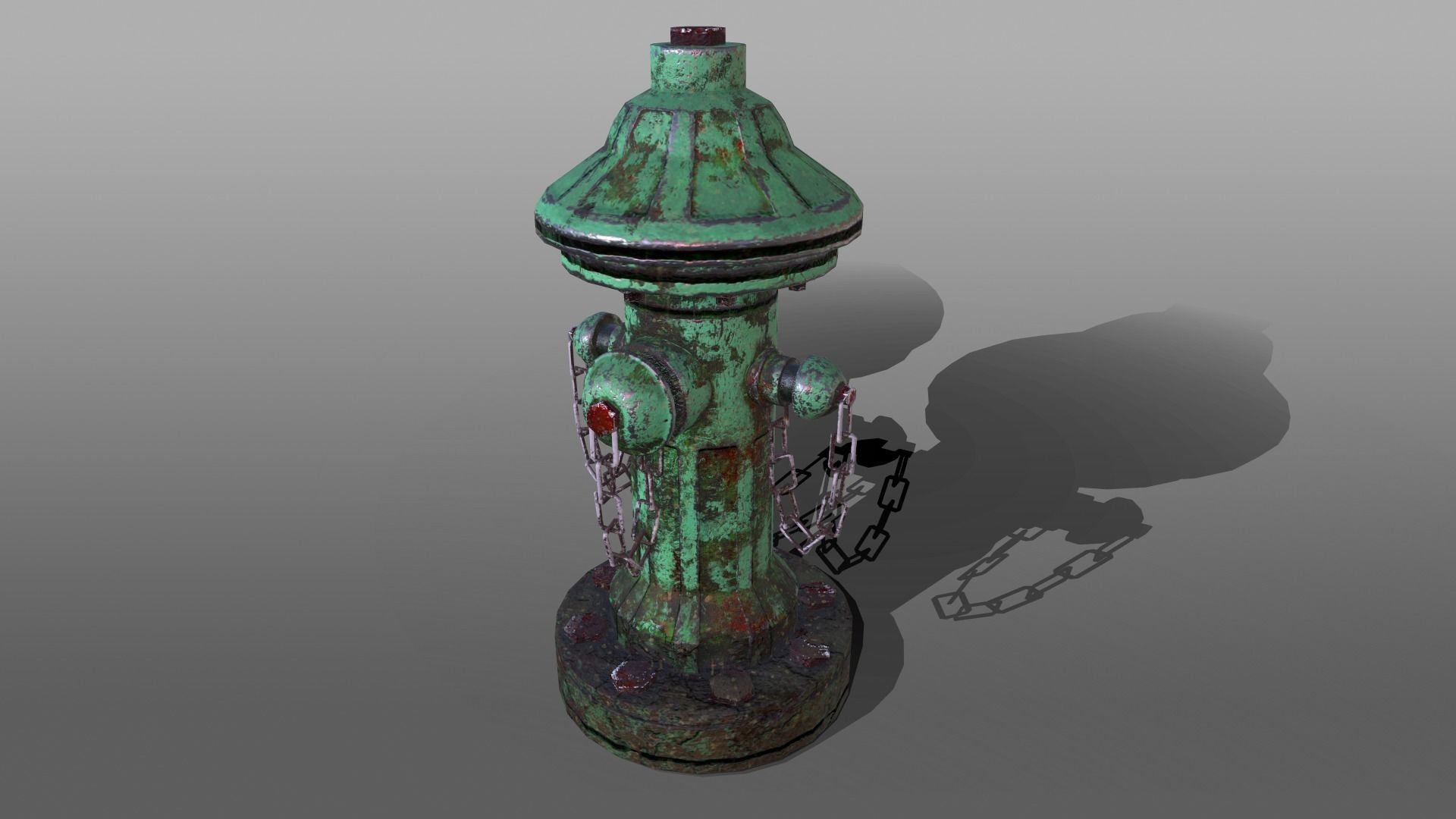 Fire Hydrant Low-poly 3D model_5