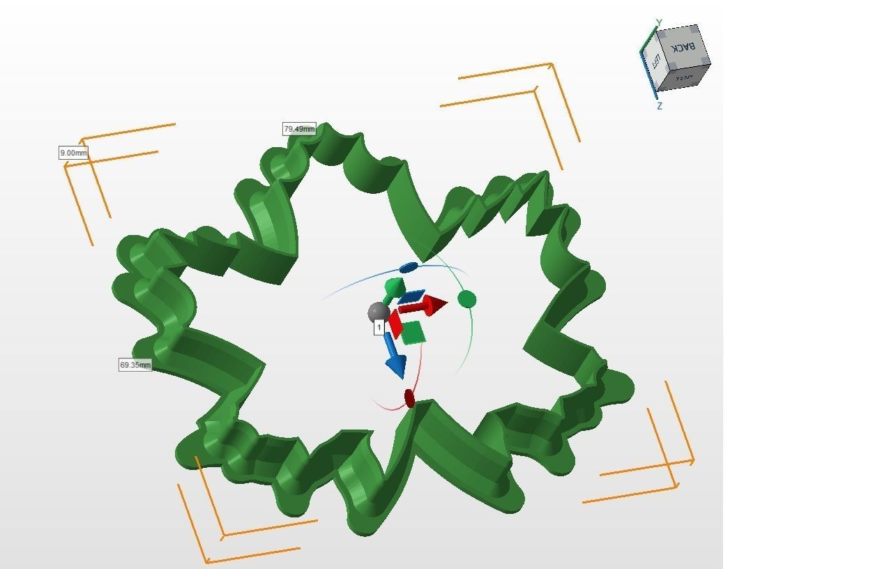 LEAF COOKIE CUTTER  3D print model_1