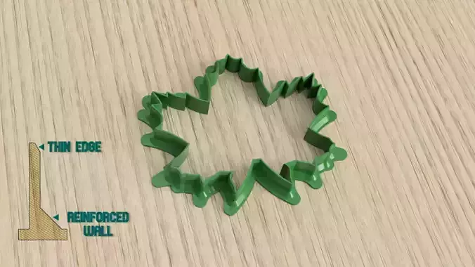 LEAF COOKIE CUTTER  3D print model