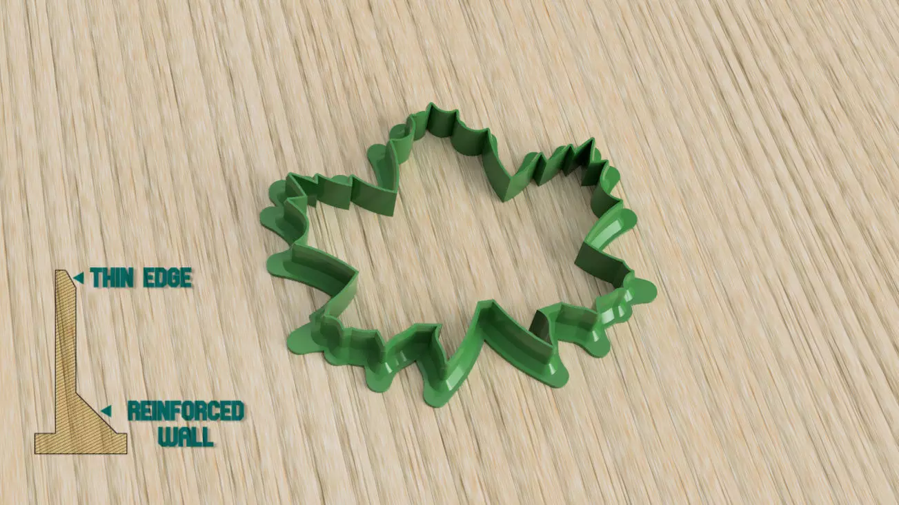 LEAF COOKIE CUTTER  3D print model_0