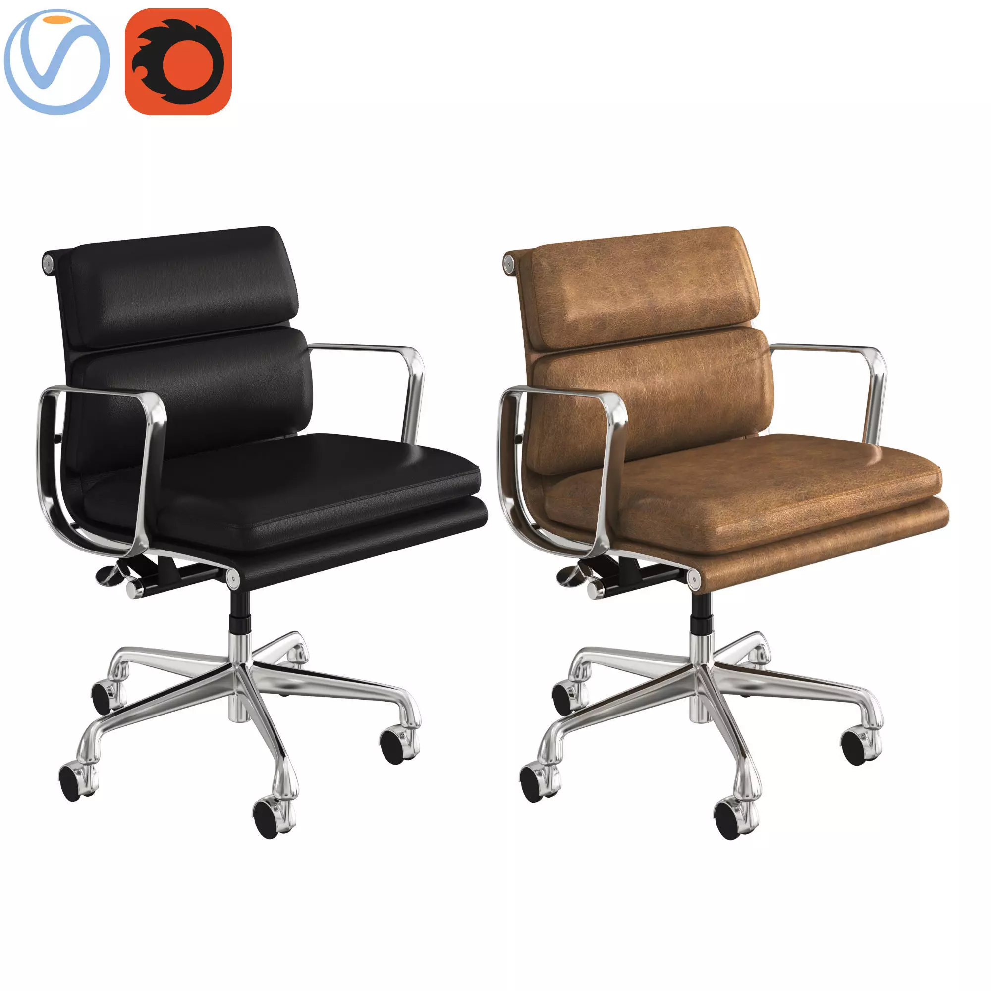 Eames Executive Soft Pad  3D model_0