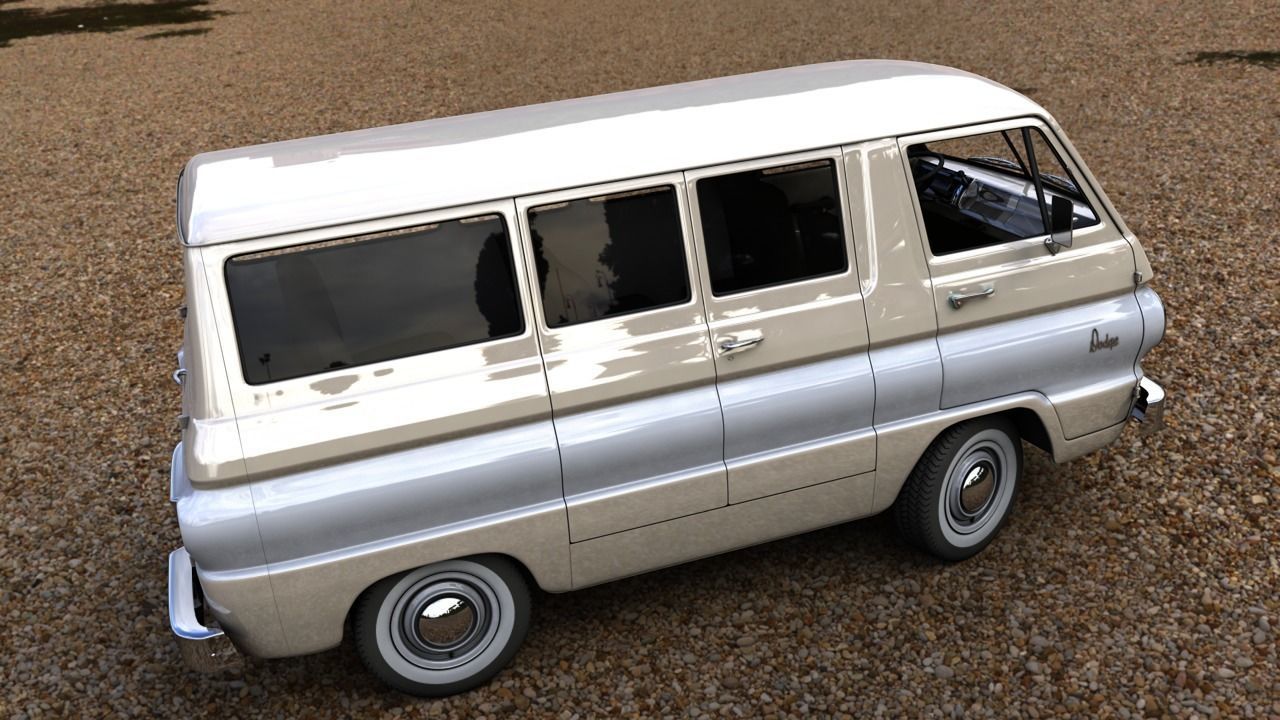 DODGE A100 COMPACT WINDOW  1964 3D model_5